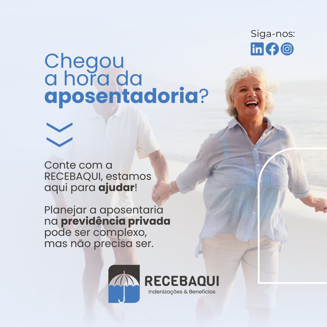 Chegou a hora da aposentadoria? Conte com a RECEBAQUI, estamos aqui para ajudar! 🏖️